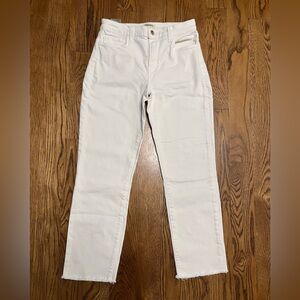 L’AGENCE Skinny Cream Ankle Jeans